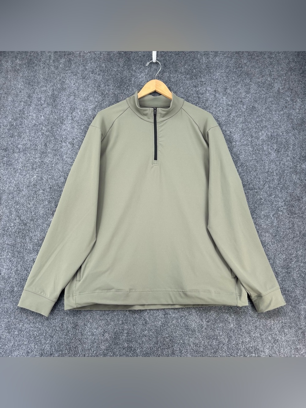 Public Rec Green 1/4 Zip Pullover Men’s XL Athleisure Minimalist Preppy